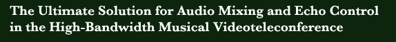The Ultimate Solution for Audio Mixing and Echo Control in the High-Bandwidth Musical Videoteleconference